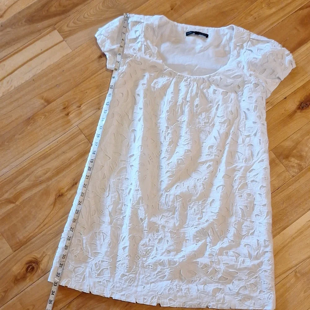 Robert Rodriguez Puffed Short Sleeve White Babydoll Cotton Dress Size 6 - Picture 11 of 12